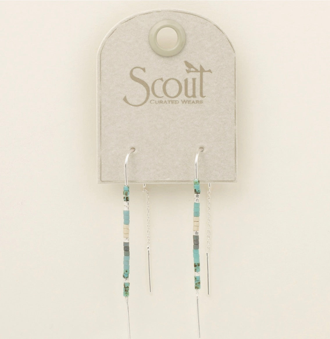 Chromacolor Miyuki Thread Earring - Turquoise Multi/Silver