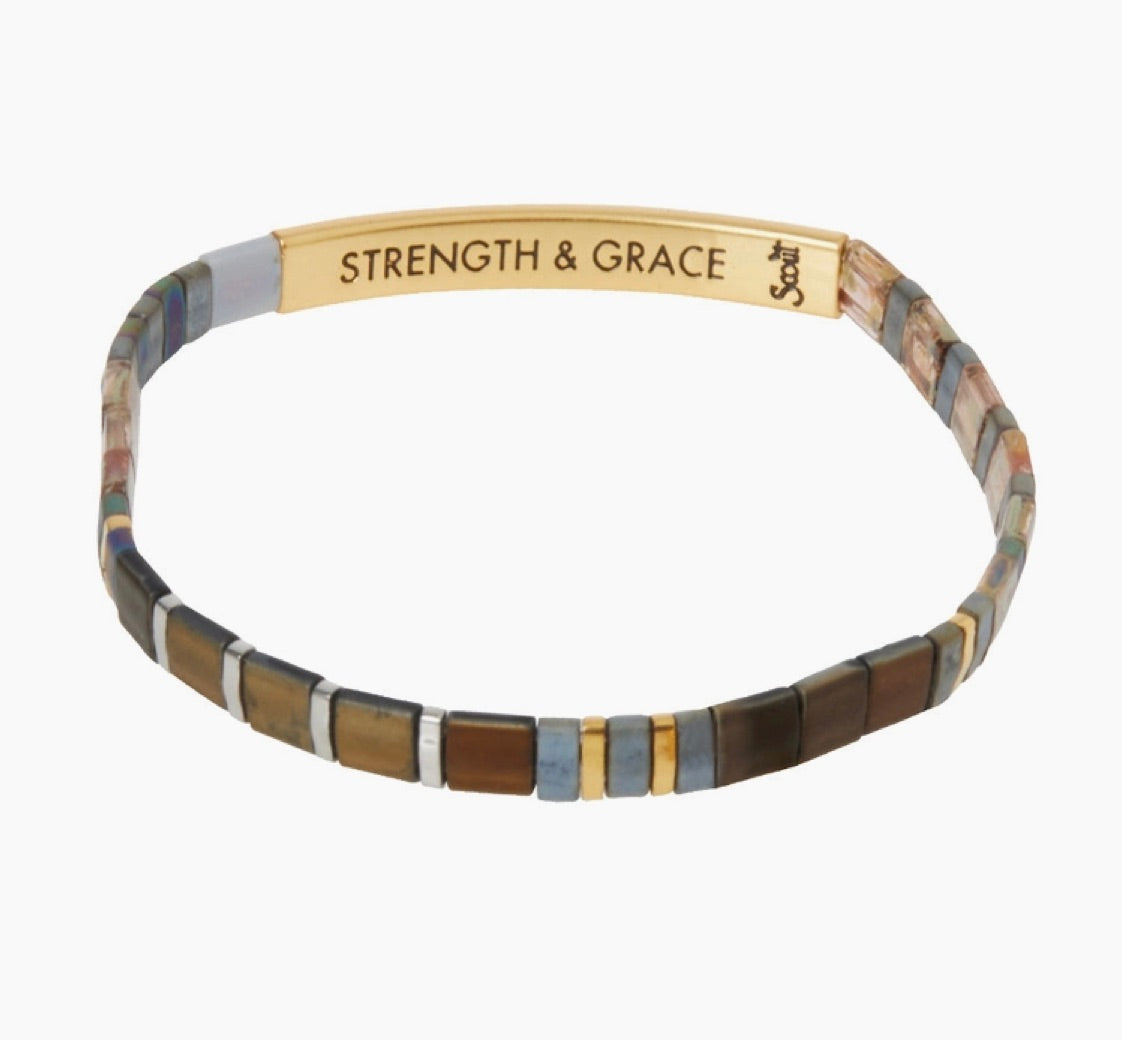 Good Karma Miyuki Bracelet | Strength & Grace - Gunmetal