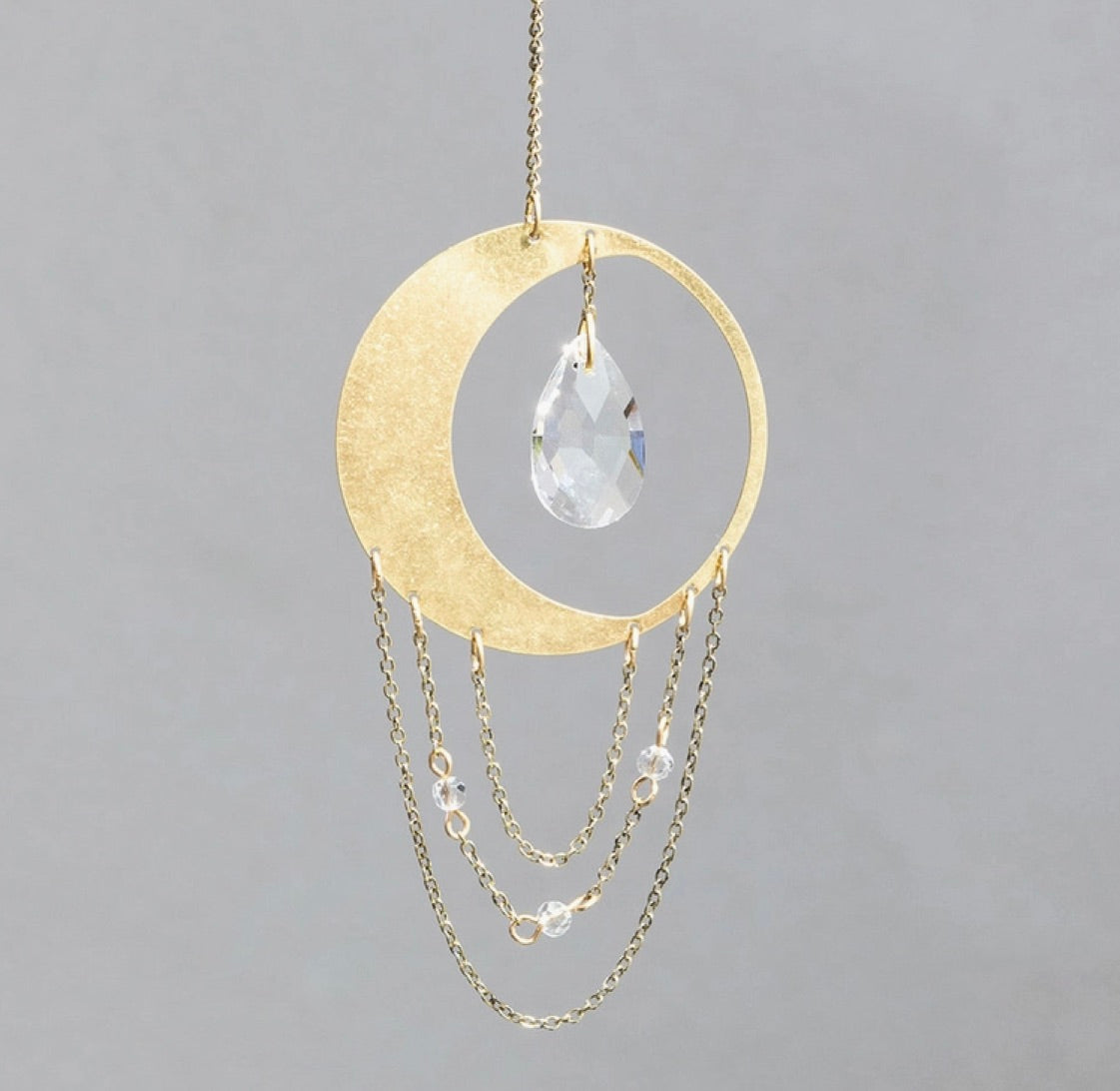 Mini Suncatcher - Crescent Moon/Balance