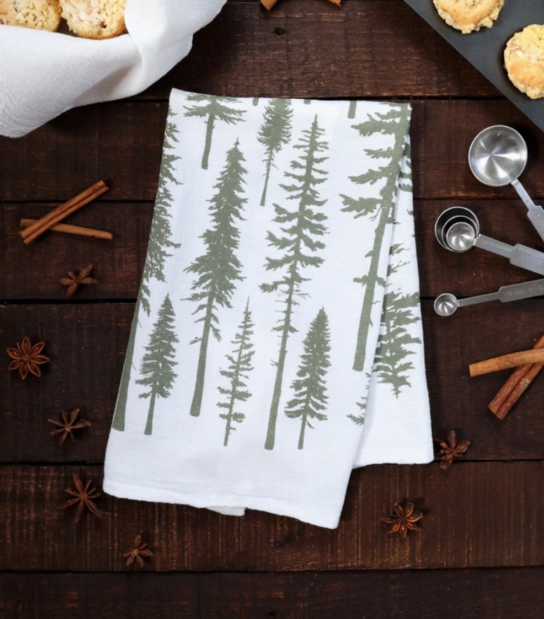 Redwood Christmas Trees Tea Towel