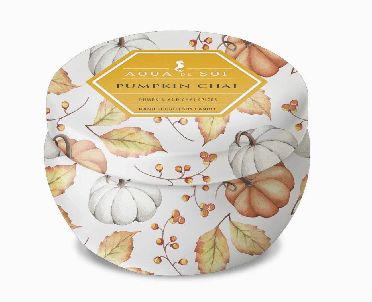 Pumpkin Chai Candle 9oz Aqua De Soi Tin