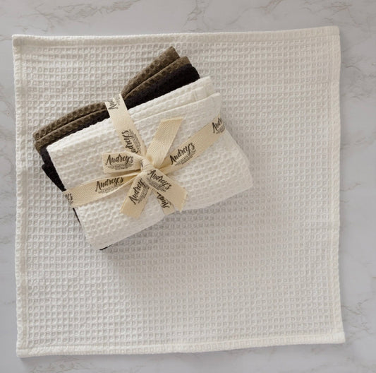 Dish Cloth Set - White, Black, and Gray Waffle (PK/3 Ast)