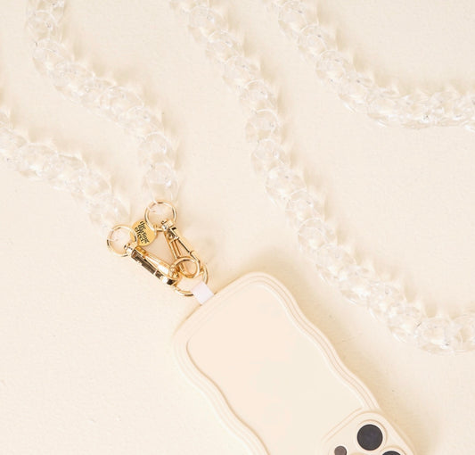 Hold the Phone Crossbody Chain-Clear