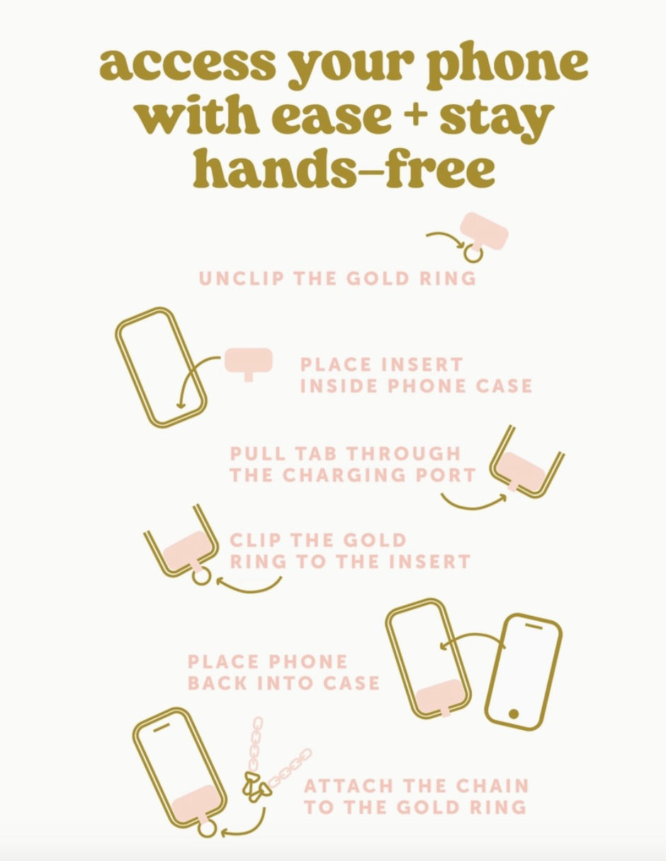 Hold the Phone Crossbody Chain-Clear