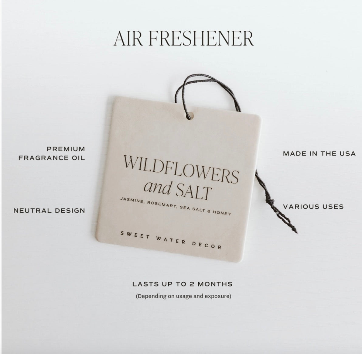 Wildflowers & Salt Hanging Air Freshener