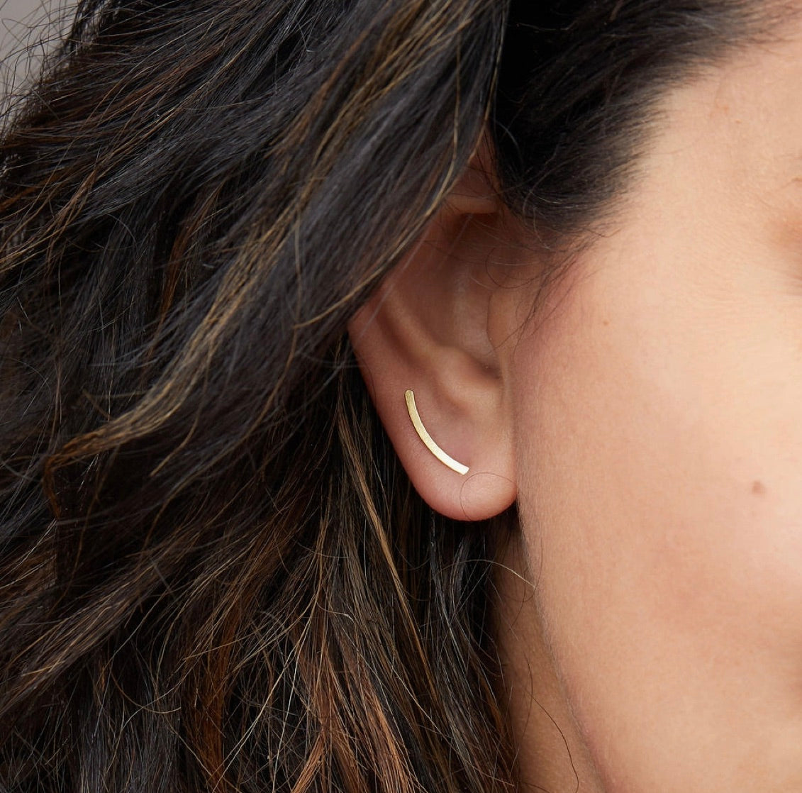 Refined Earring Collection - Comet Curve/Gold Vermeil