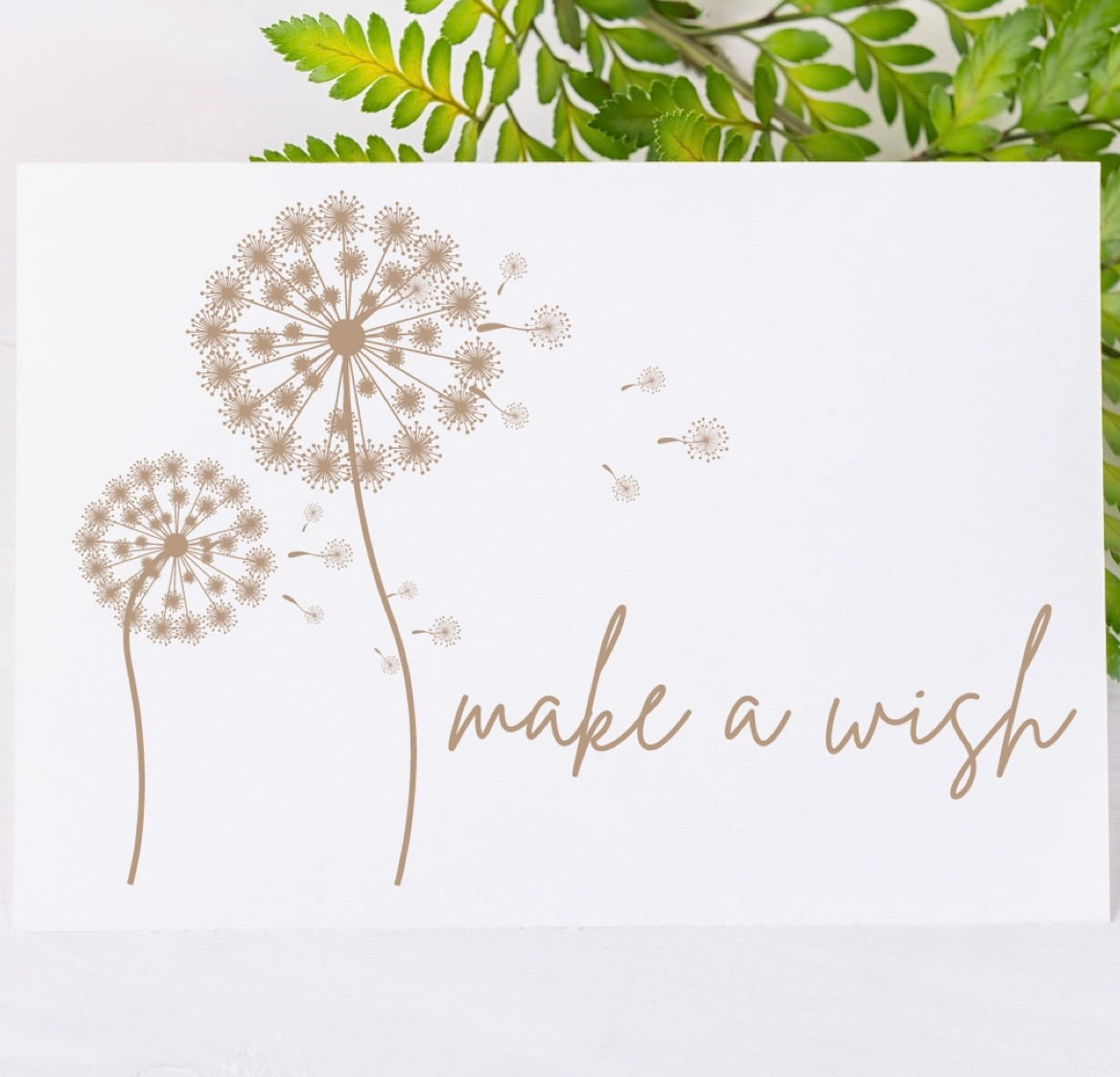 Make A Wish Dandelion Nature Simple Birthday Stationary Card