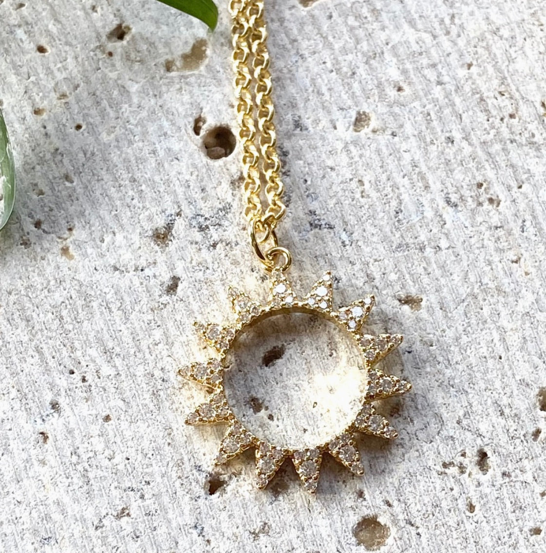 Micropave Sun Necklace Boutique Celestial