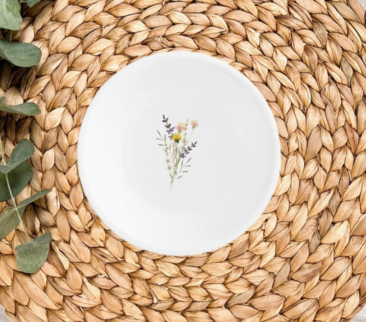 Wildflowers Minimalist Boho Nature Jewelry Trinket Dish