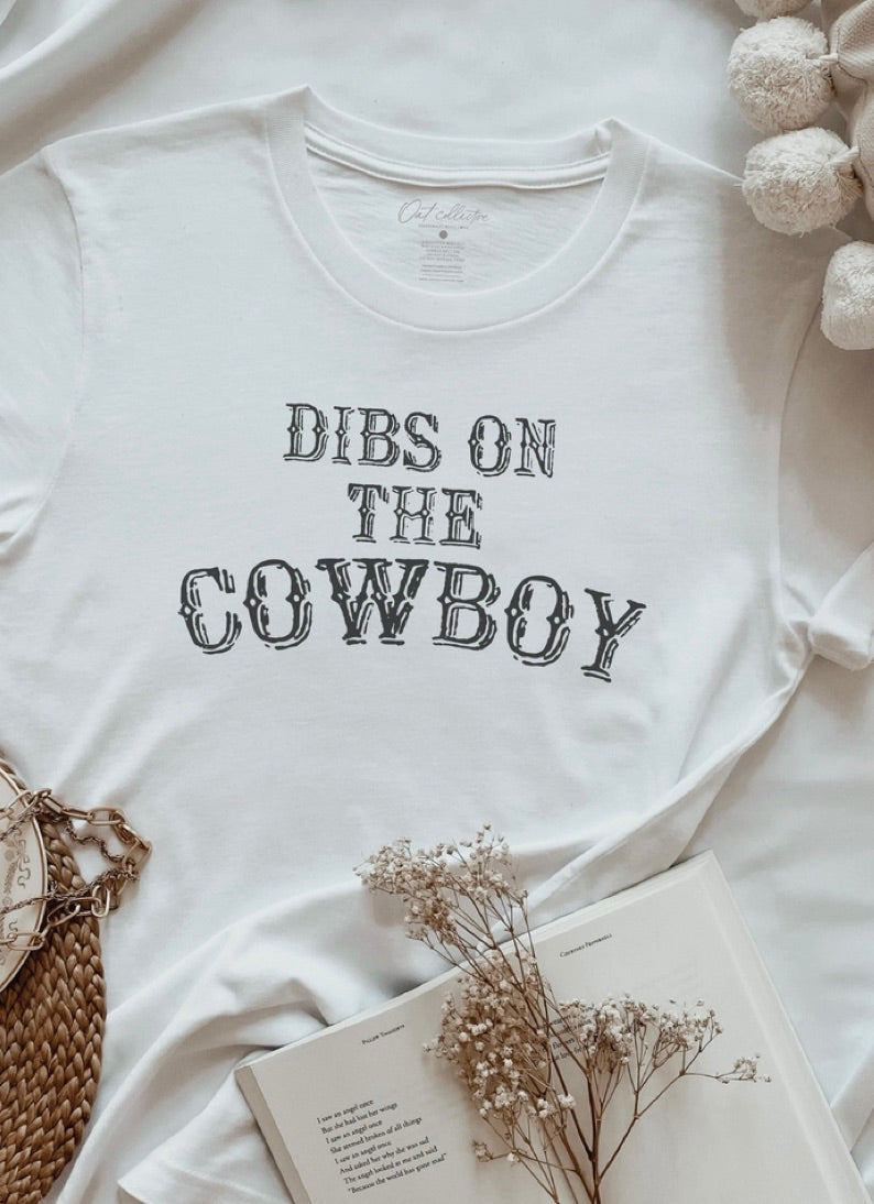 Dibs On the Cowboy Graphic T-Shirt-Tan