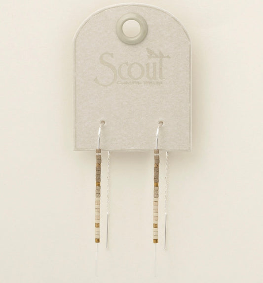 Chromacolor Miyuki Thread Earring - Pewter Multi/Silver