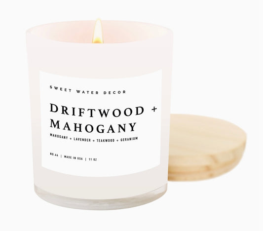 Driftwood and Mahogany 11 oz Soy Candle