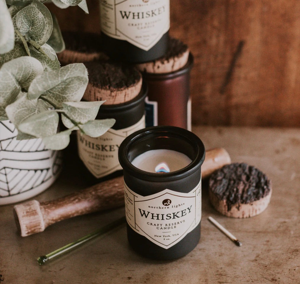 Whiskey Reserve Black Candle