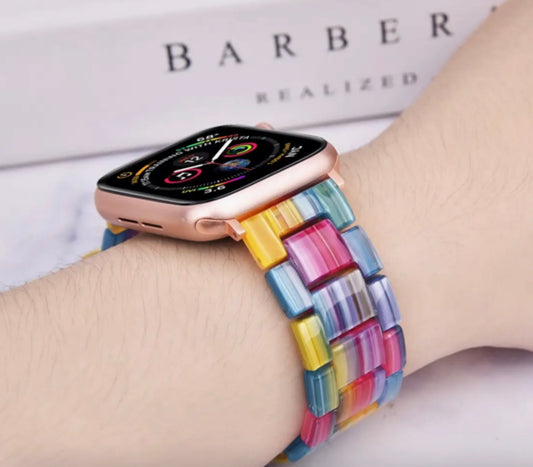 Resin Bracelet Light Weight Bands For Apple Watch-Multi