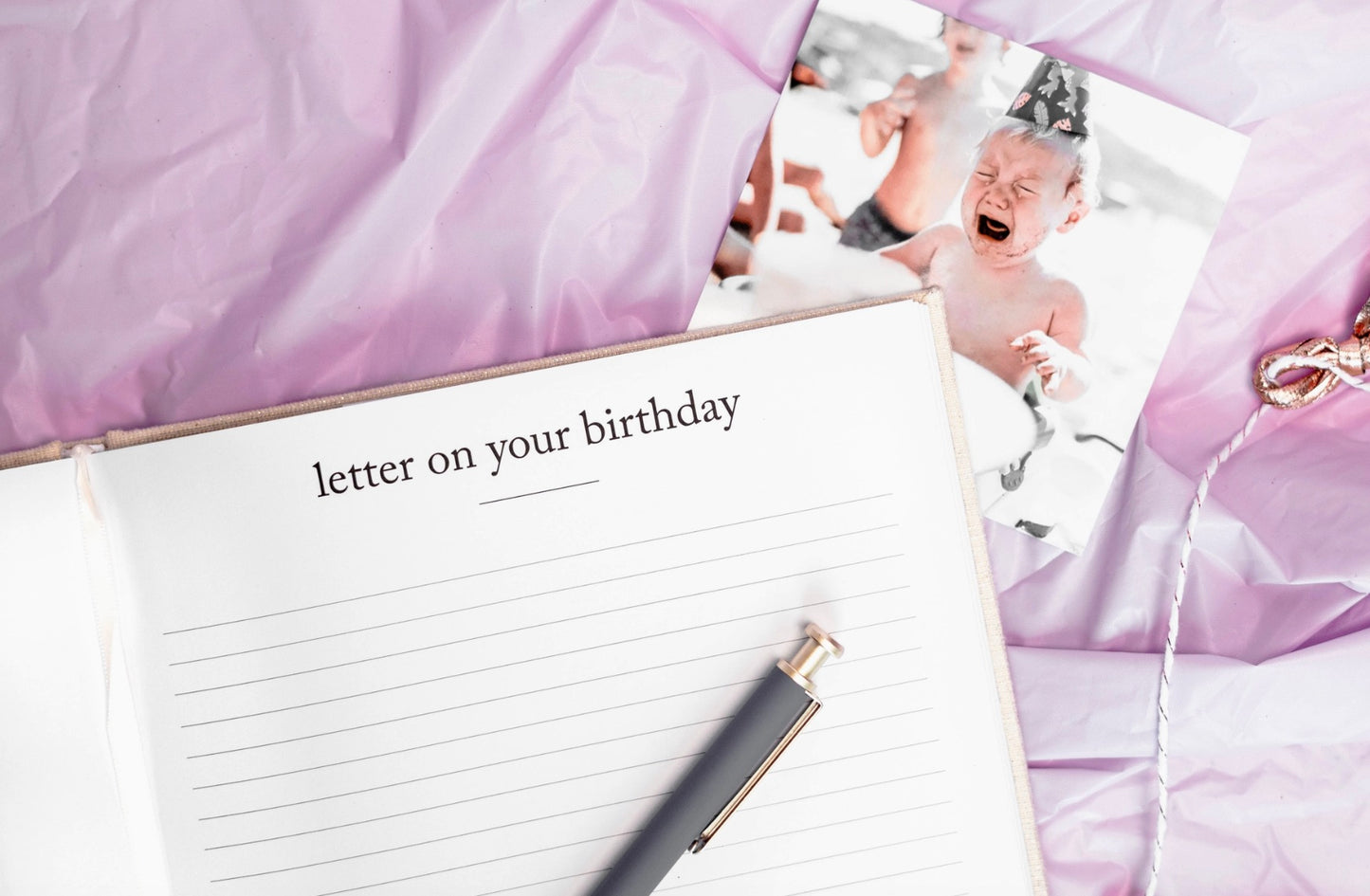 Birthday Memory Book – Birthday Guest Book W/Gold