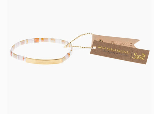 Good Karma Miyuki Bracelet | Pure Magic - Neutral/Gold