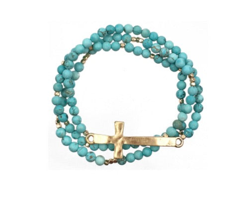 KING Bracelet- Turquoise Gold