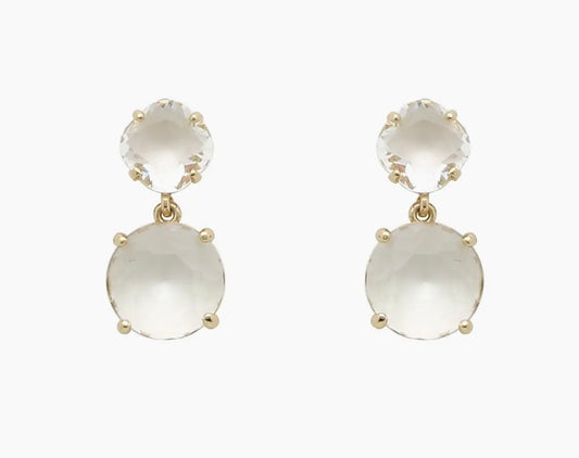 Ryder Gold Clear Earrings