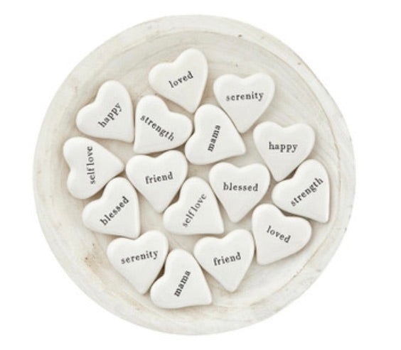 Ceramic Heart Filled Display