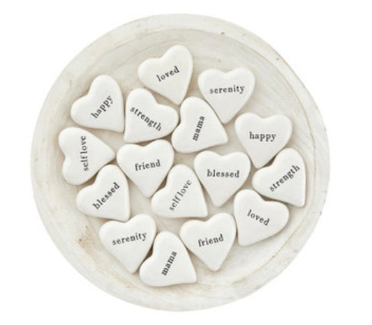 Ceramic Heart Filled Display