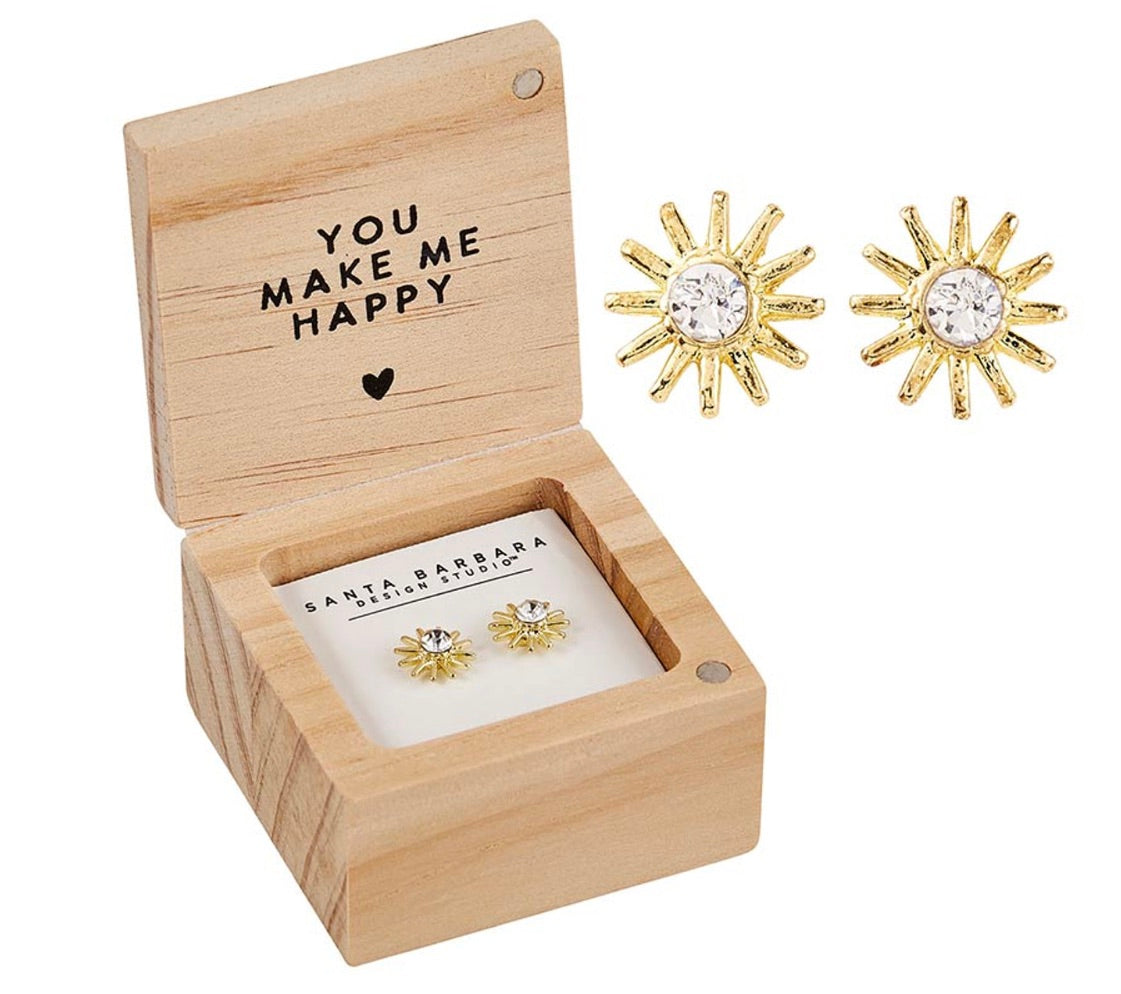 Treasure Box Earrings - You Are My Sunshine