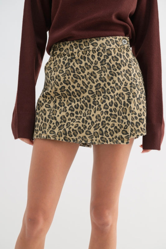 Sasha Leopard Mini Skort