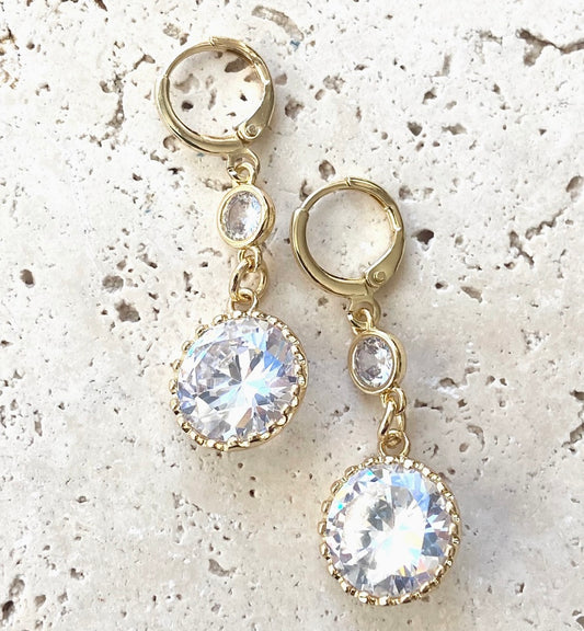 Crystal Deluxe Gold Earrings