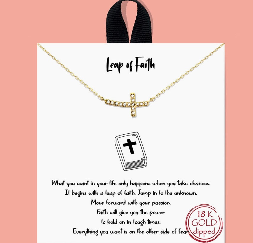 Cz Gold-Dipped Cross Necklace