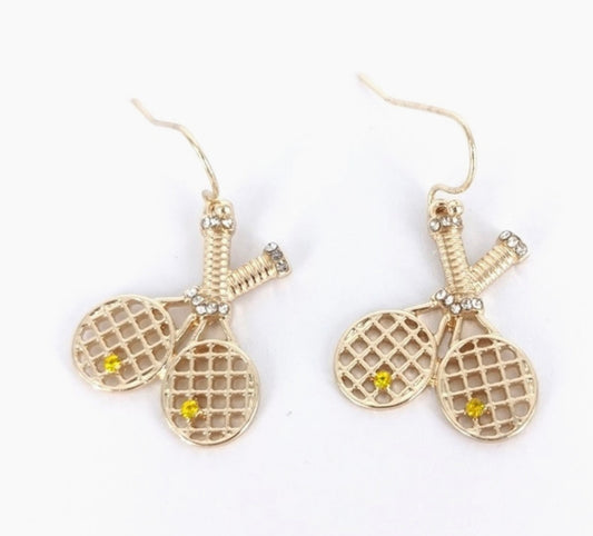 Tennis Gold Earrings