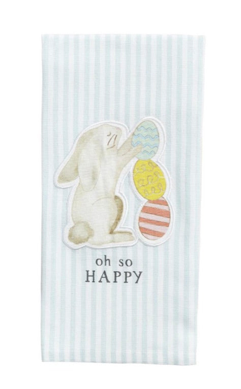 Bunny With Egg Patch  Towel