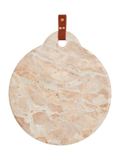 Round Tan Marble Board