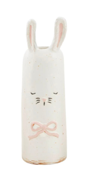 Pink Bow Bunny Bud  Vase