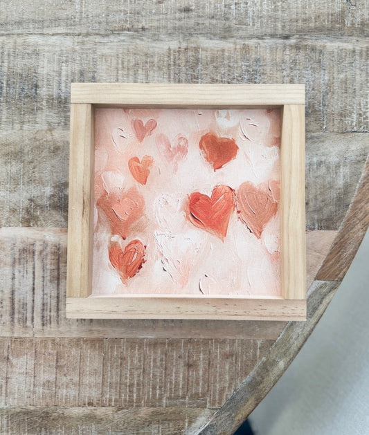 Vintage Hearts | Valentine's Day Decor, Wood Sign