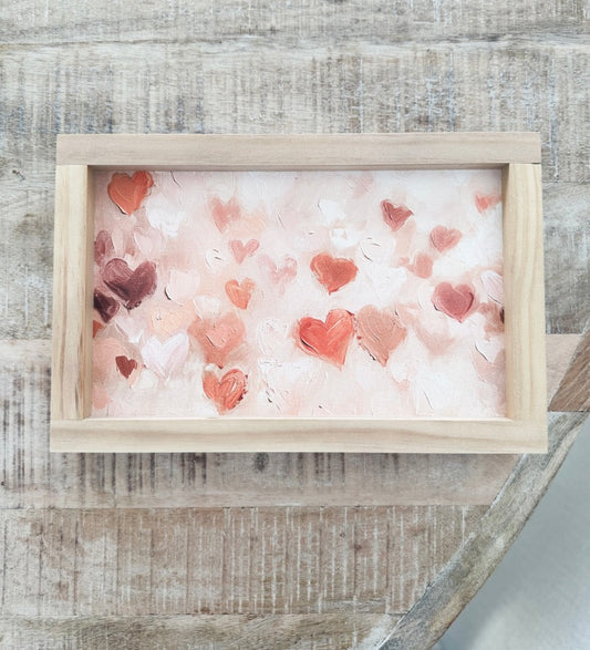 Vintage Hearts | Valentine's Day Decor, Wood Sign 12X8