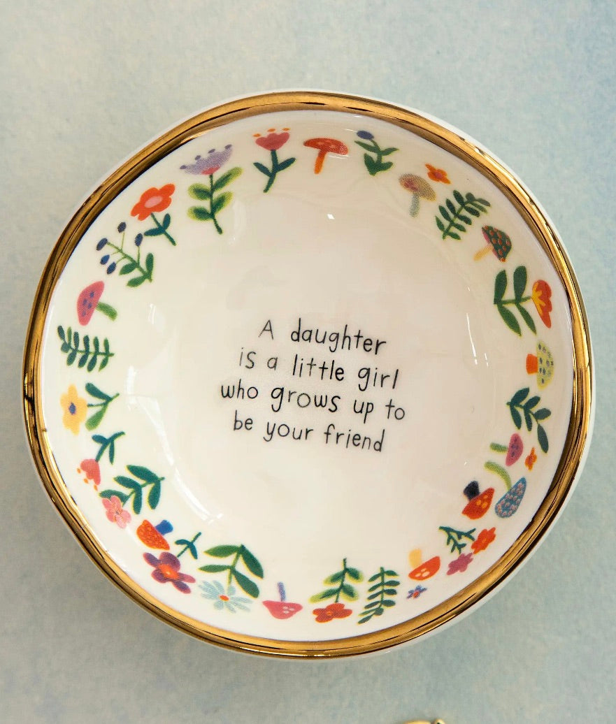 Ceramic Giving Trinket Bowl-Daughter Friend