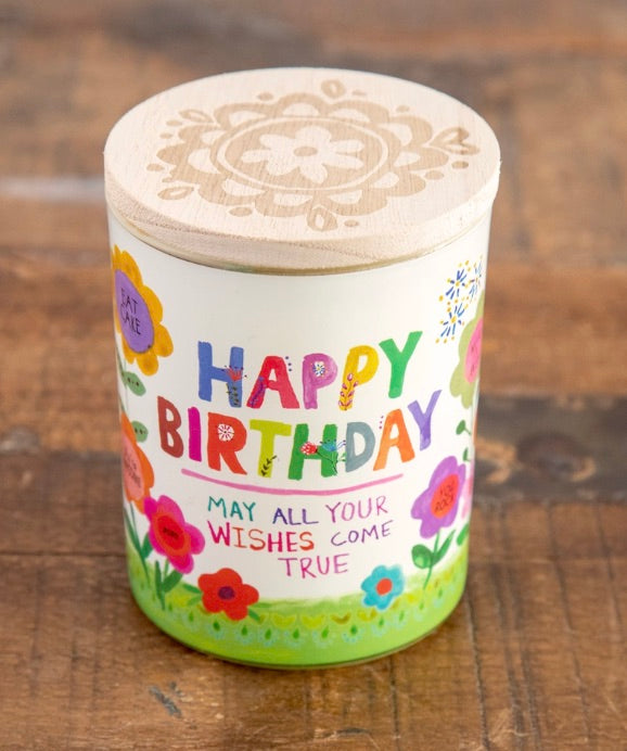 Gemstone Candle - Happy Birthday