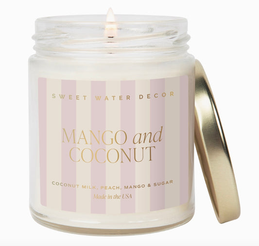 Mango and Coconut 9 oz Soy Candle