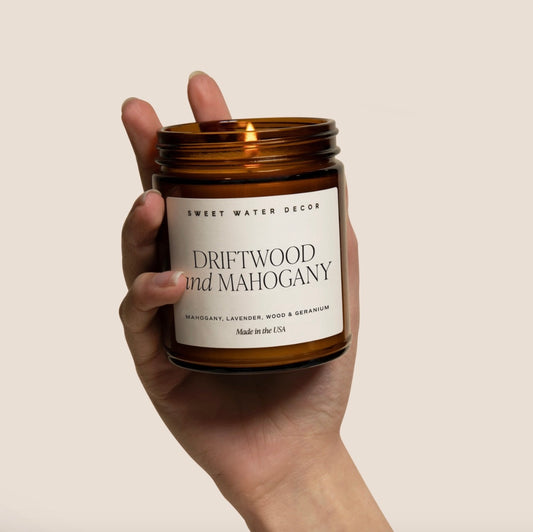 Driftwood and Mahogany 9 oz Soy Candle