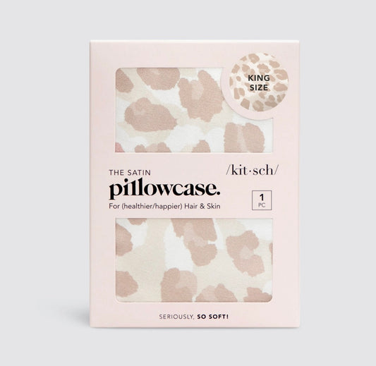 Satin King Pillowcase - Leopard