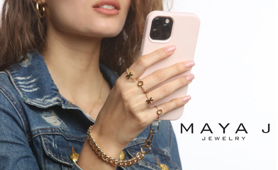 Maya J PEARL LINK WRISTLET WHITE