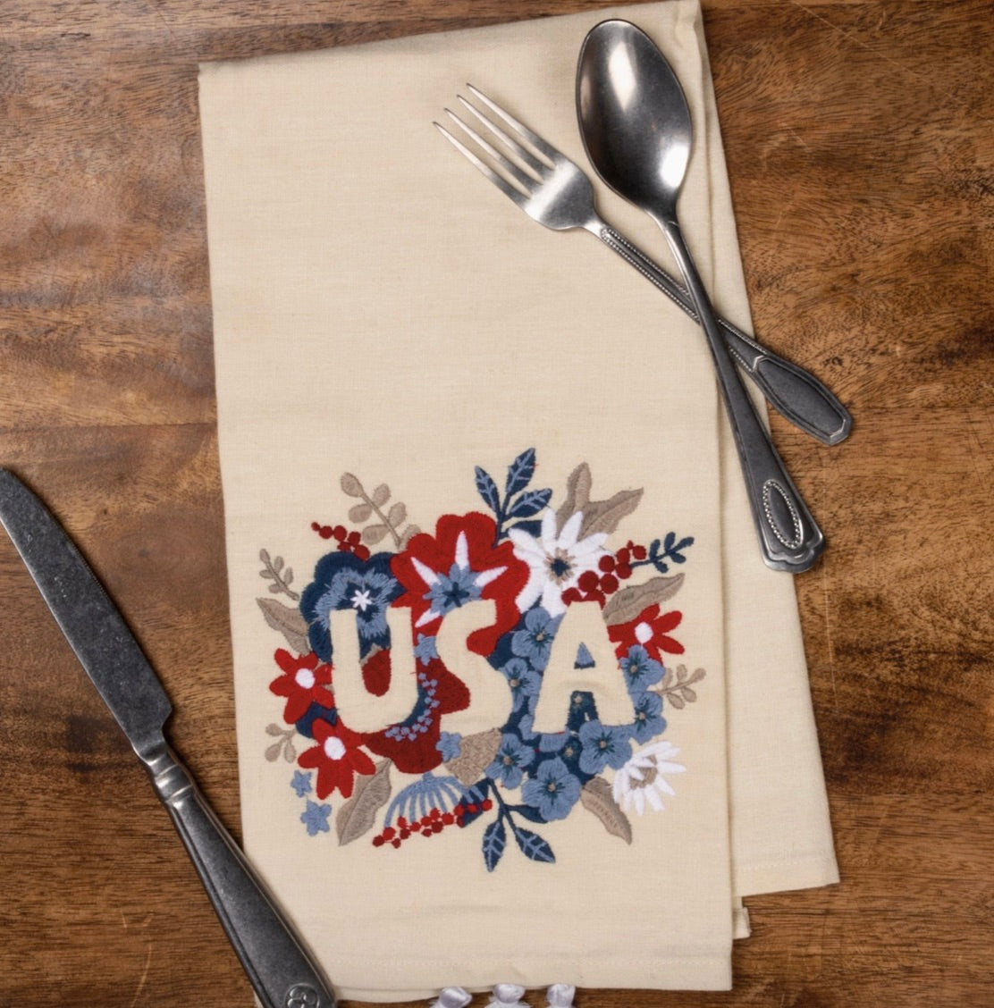 Floral USA Kitchen Towel