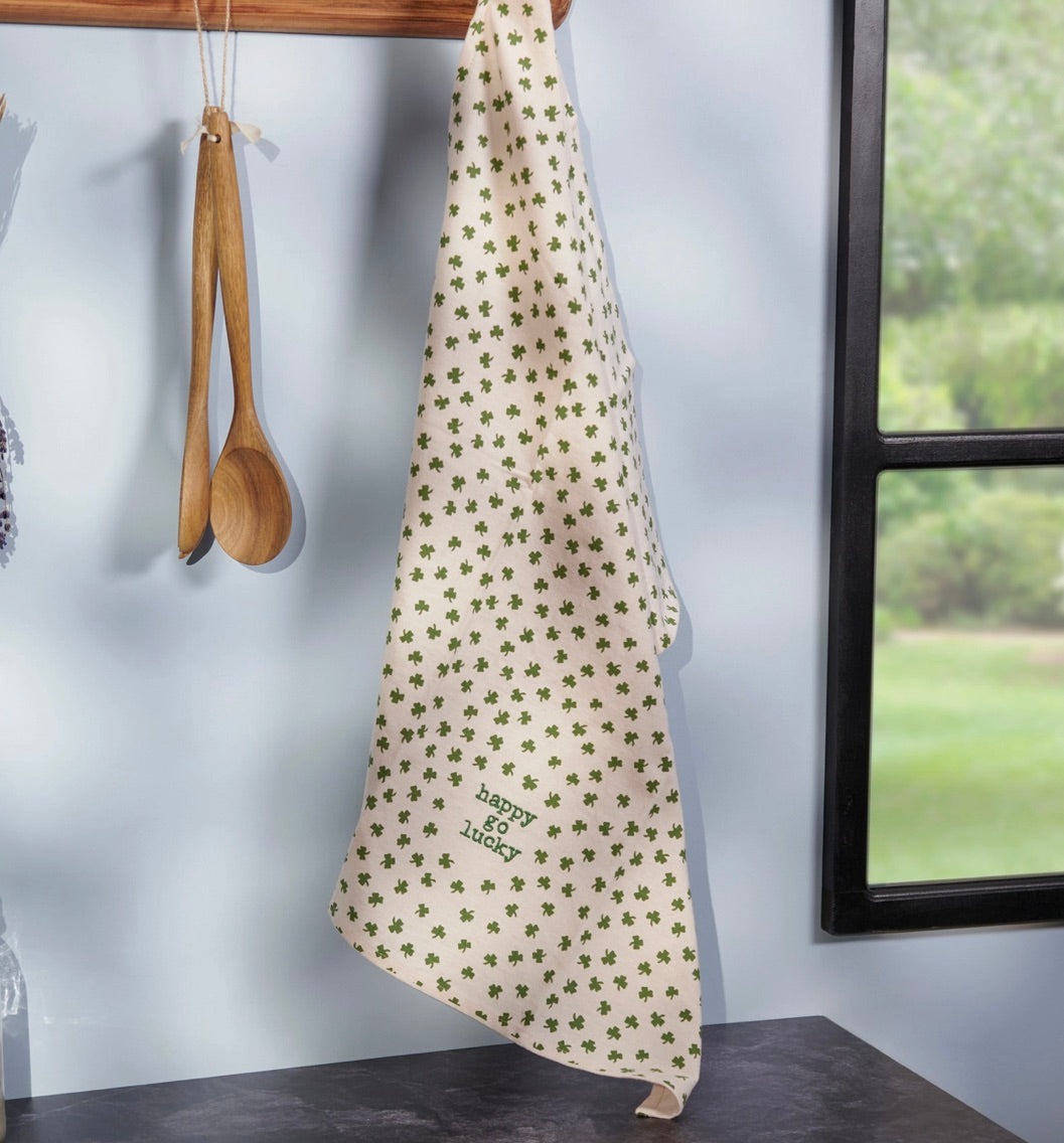 Irish Kisses & Shamrock Wishes Kitchen Towel