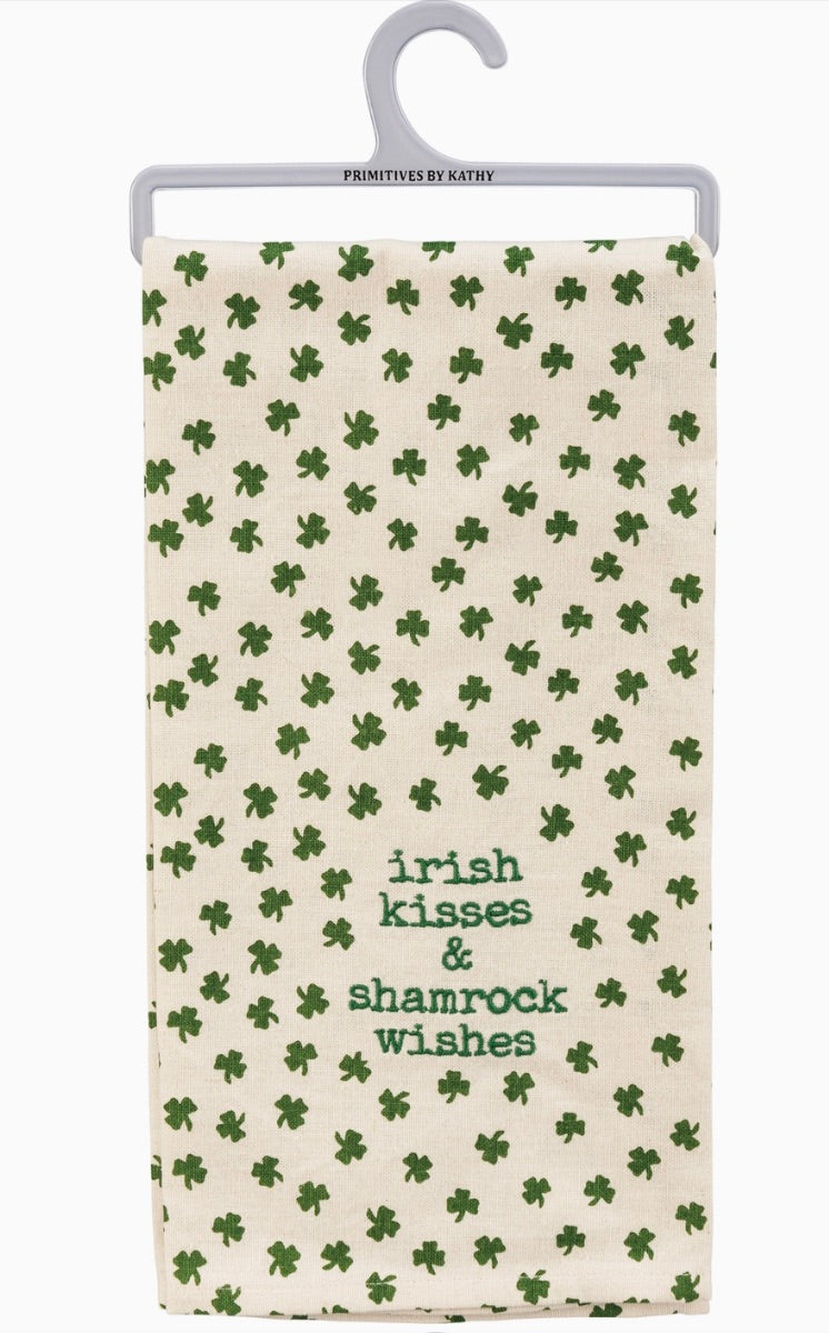 Irish Kisses & Shamrock Wishes Kitchen Towel