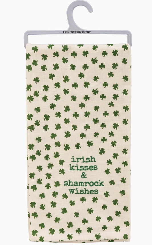 Irish Kisses & Shamrock Wishes Kitchen Towel