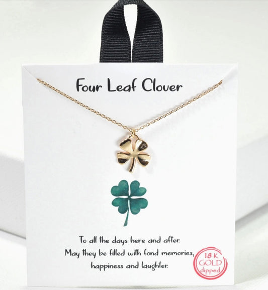 Four Leaf Clover Charm Necklace