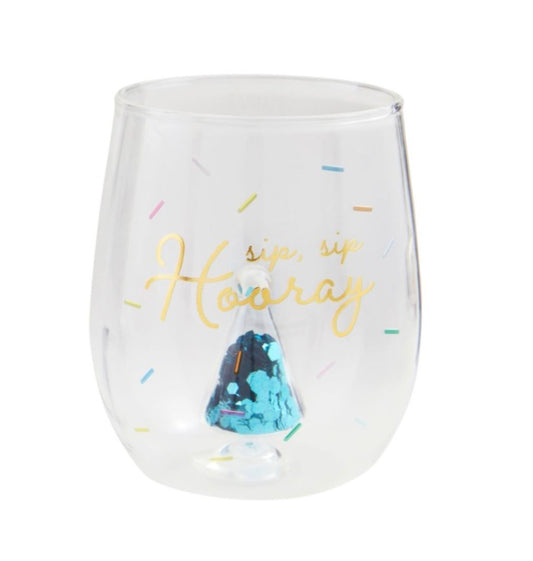 HOORAY ICON BIRTHDAY GLASS