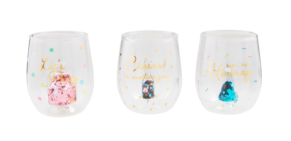 HOORAY ICON BIRTHDAY GLASS