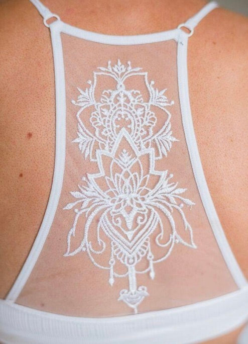 Tattoo Bralette - White