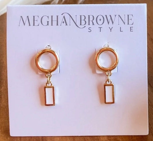 Pacey White Earrings