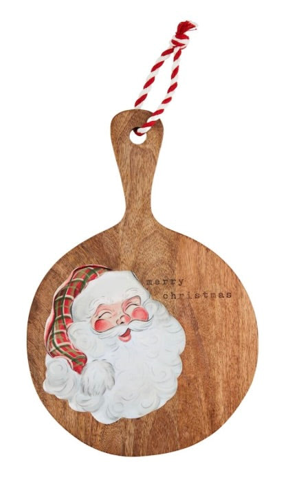 ROUND SANTA WOOD ENAMEL BOARD